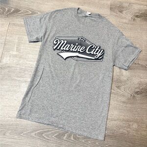 •JERZEES• MARINE CITY MICHIGAN TEE